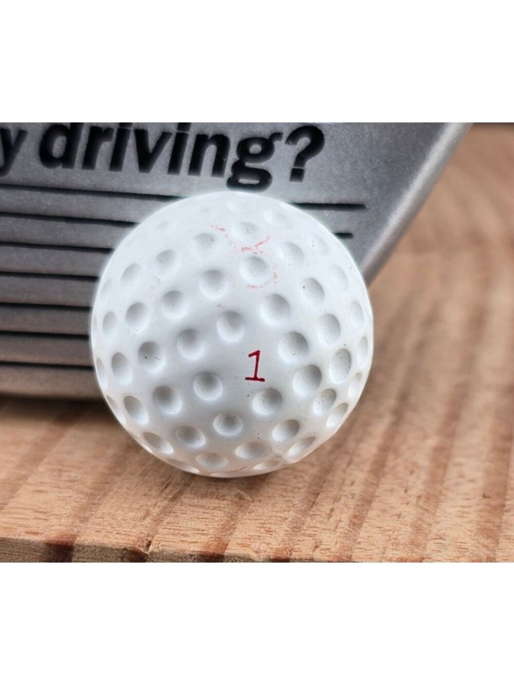 Hallmark How's My Driving Ornament Golf Club and Ball 3.5" - Picture 3 of 9